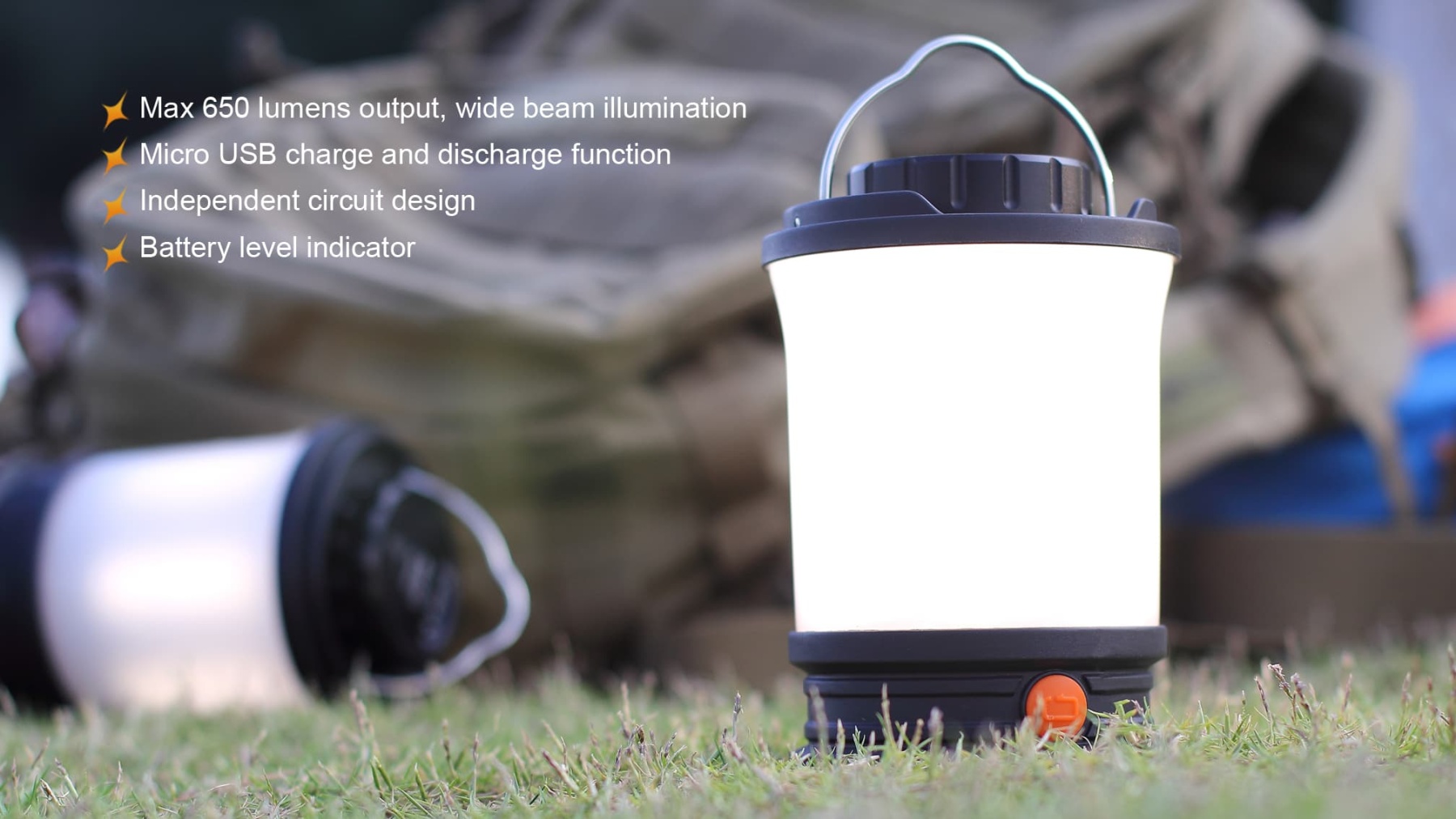 Fenix CL30R Rechargeable Camping Lantern 650 Lumens