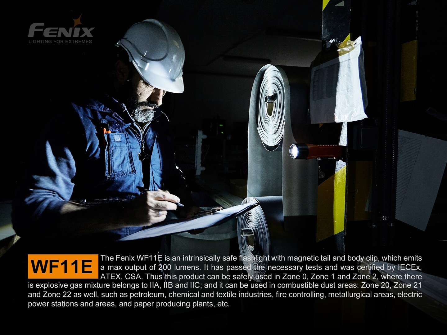 Fenix WF11E Magnetic Explosion-Proof Flashlight 200 Lumens