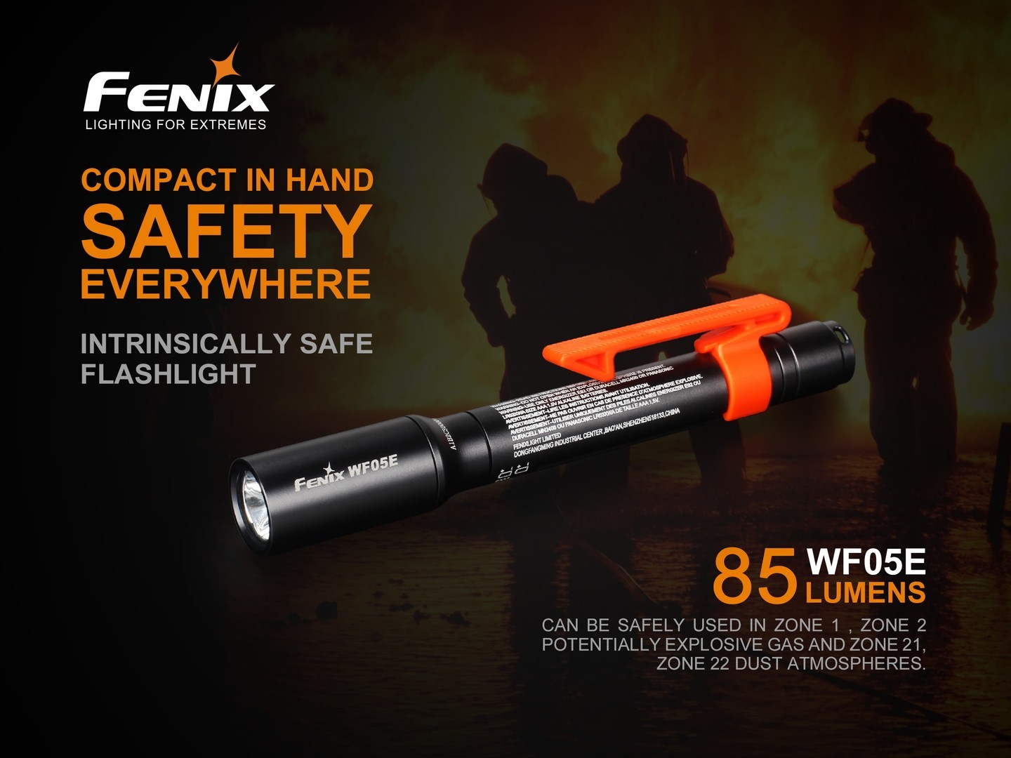 Fenix WF05E Intrinsically Safe Flashlight 85 Lumens