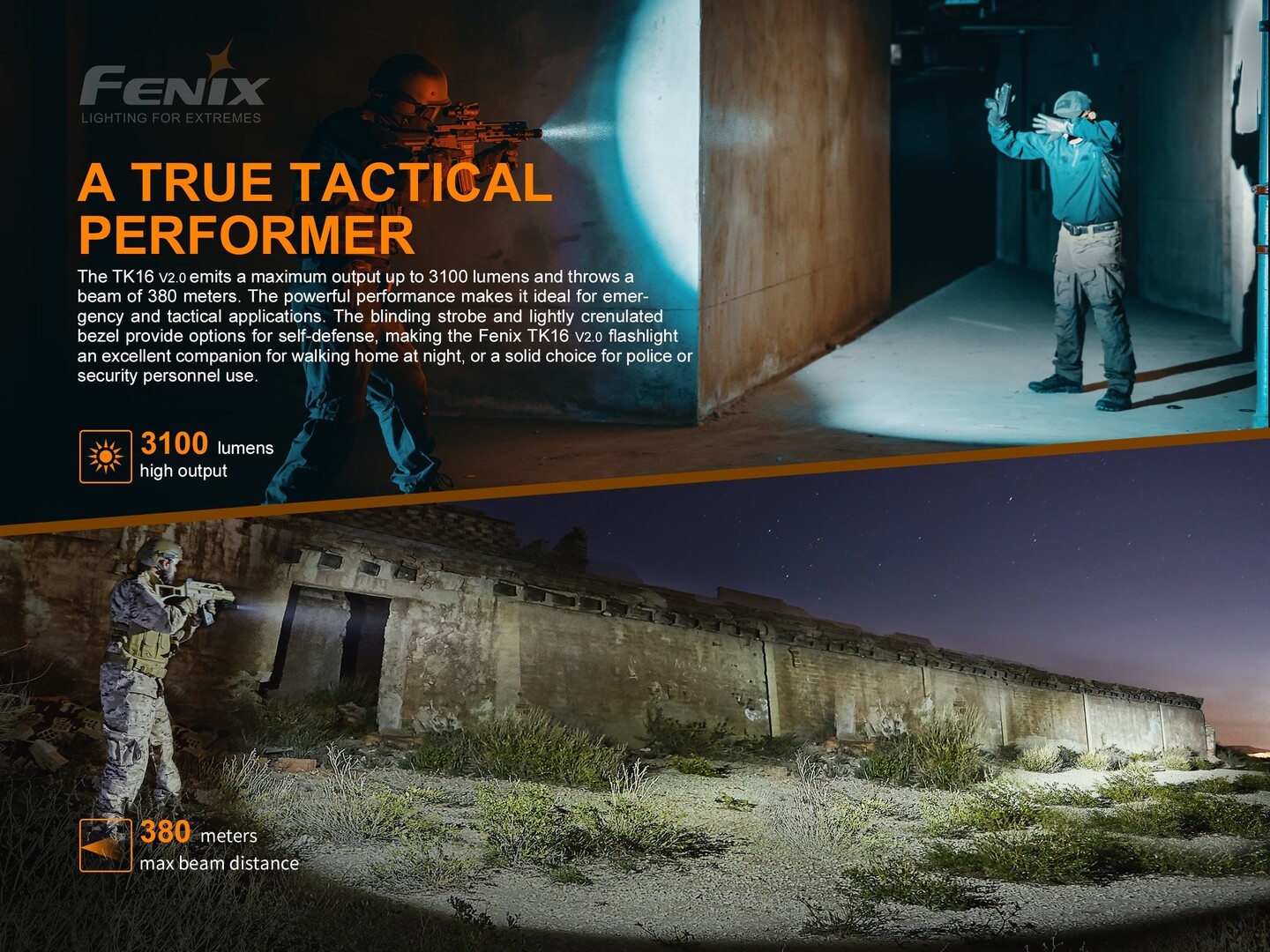 Fenix TK16 v2.0 Tactical Flashlight 3100 Lumens