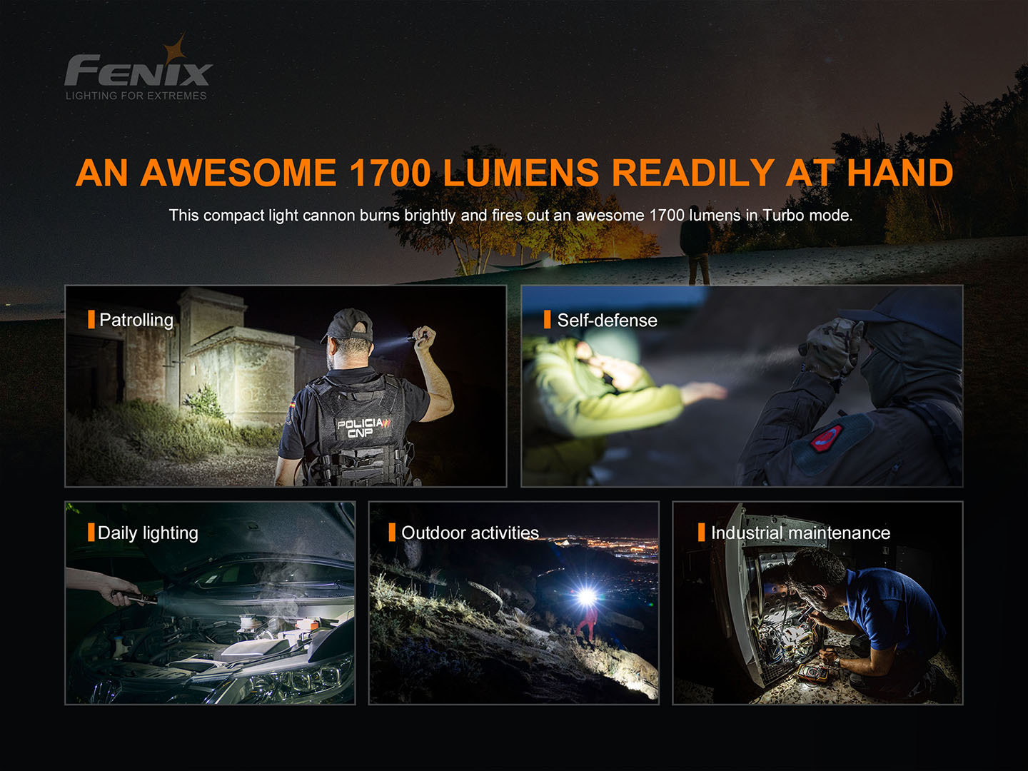 Fenix PD35 V3.0 Rechargeable EDC Flashlight 1700 Lumens