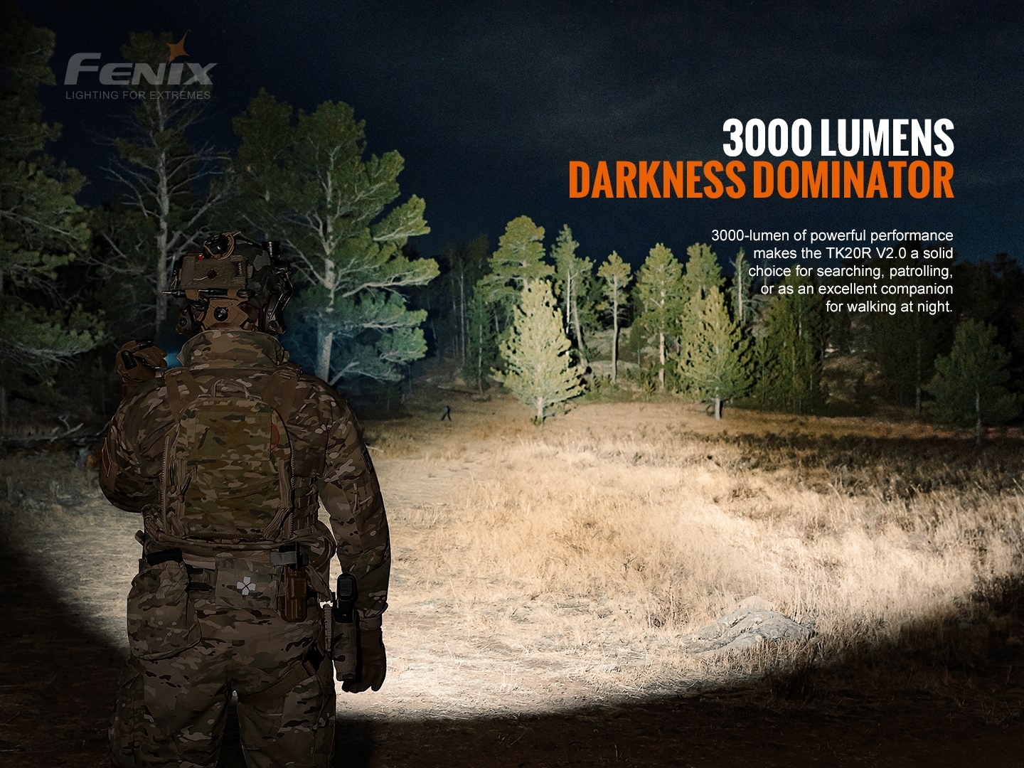 Fenix TK20R V2.0 Rechargeable Tactical Flashlight 3000 Lumens