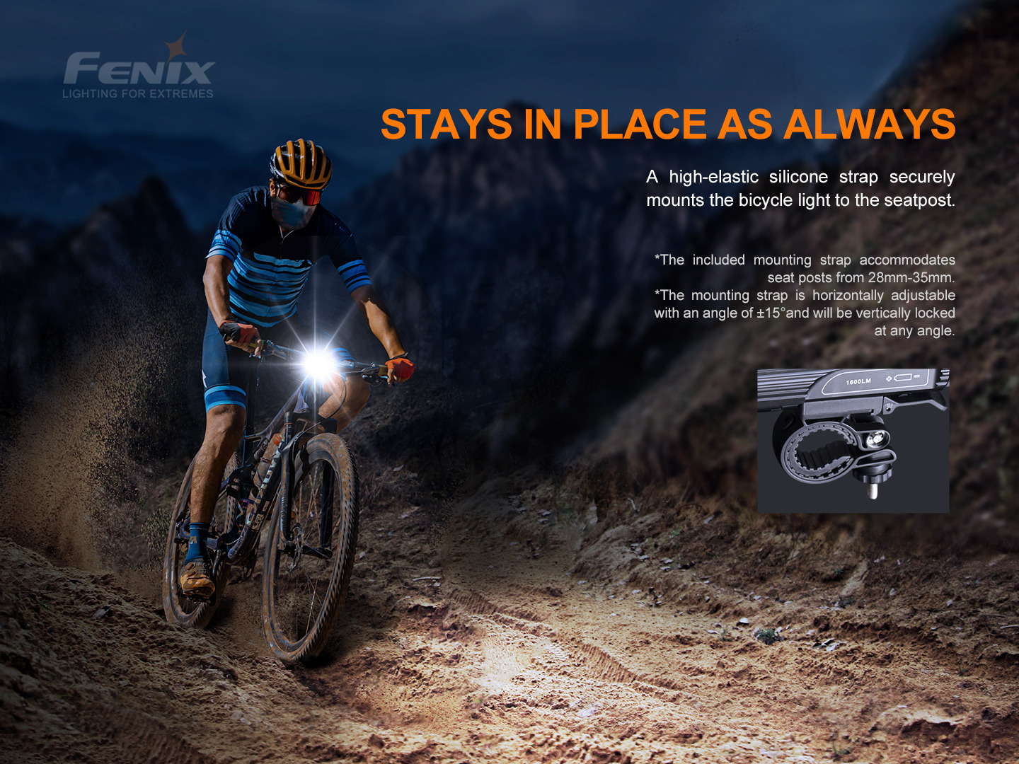 Fenix BC26R Rechargeable Bicycle Light 1600 Lumens