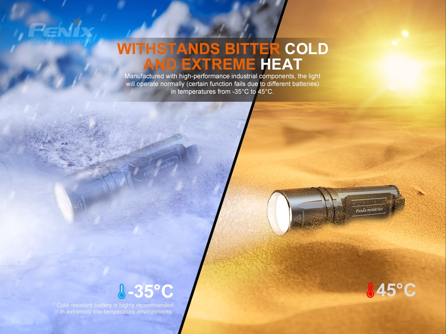 Fenix TK35UE V2.0 Tactical Flashlight 5000 Lumens