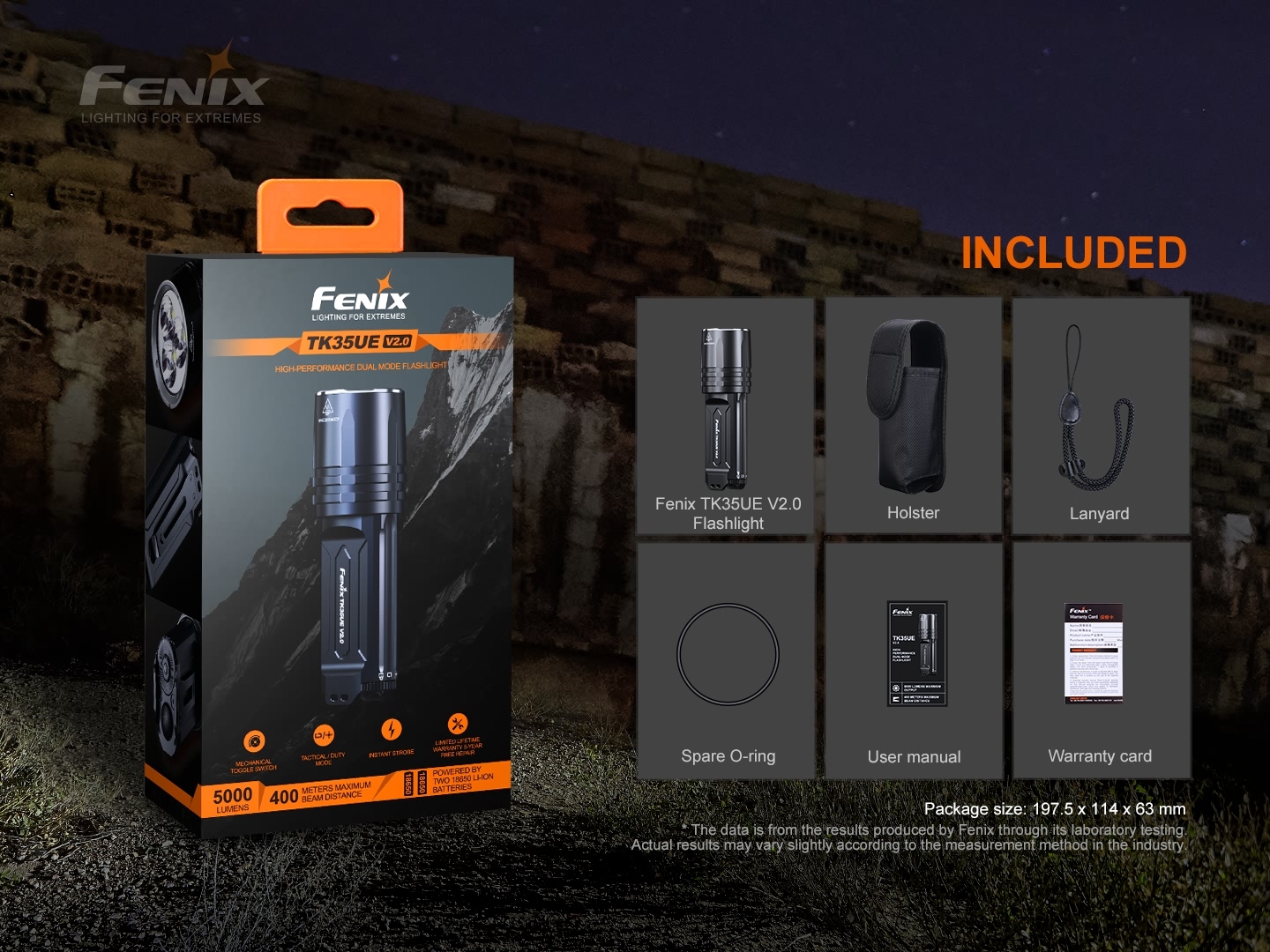 Fenix TK35UE V2.0 Tactical Flashlight 5000 Lumens