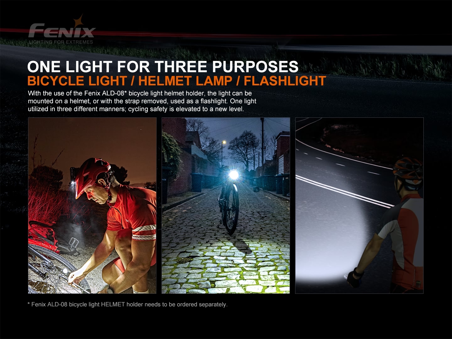 Fenix BC21R V3.0 Rechargeable Front Bicycle Light 1200 Lumens