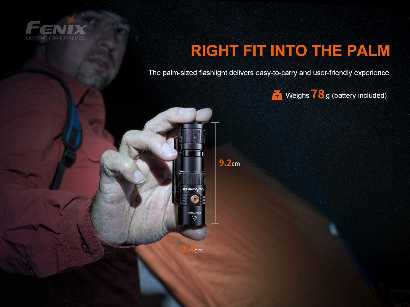 Fenix PD25R Rechargeable EDC Flashlight 800 Lumens
