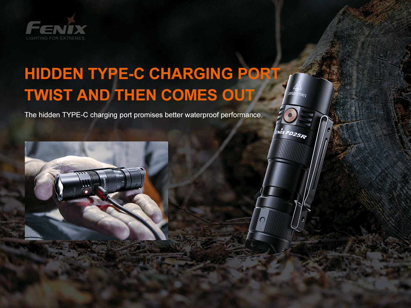 Fenix PD25R Rechargeable EDC Flashlight 800 Lumens