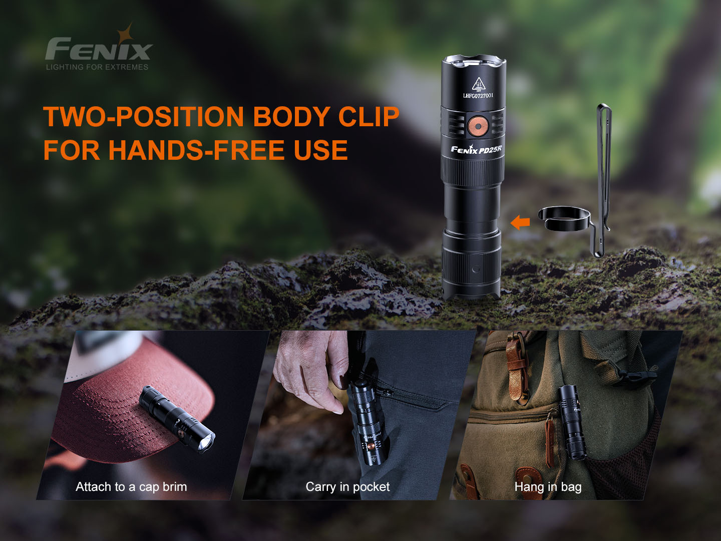 Fenix PD25R Rechargeable EDC Flashlight 800 Lumens