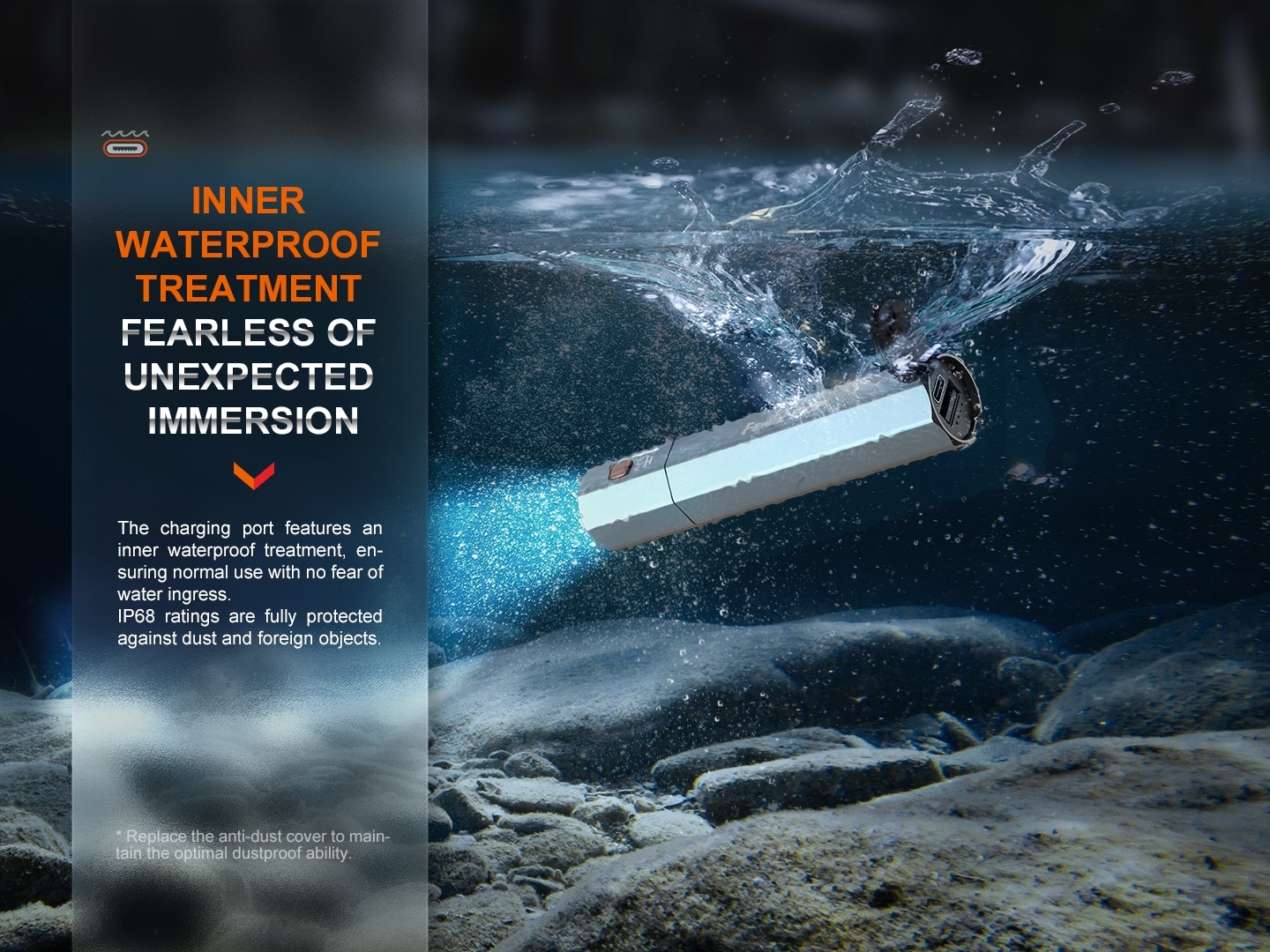 Fenix E-CP Powerbank Flashlight 1600 Lumens