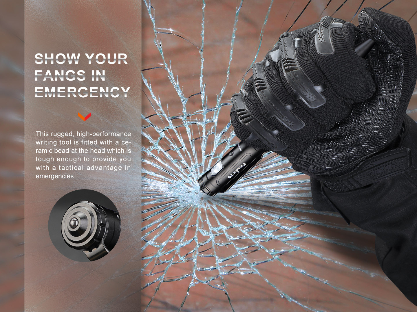 Fenix T6 Rechargeable Automatic Contractive Tactical Pen 80 Lumens