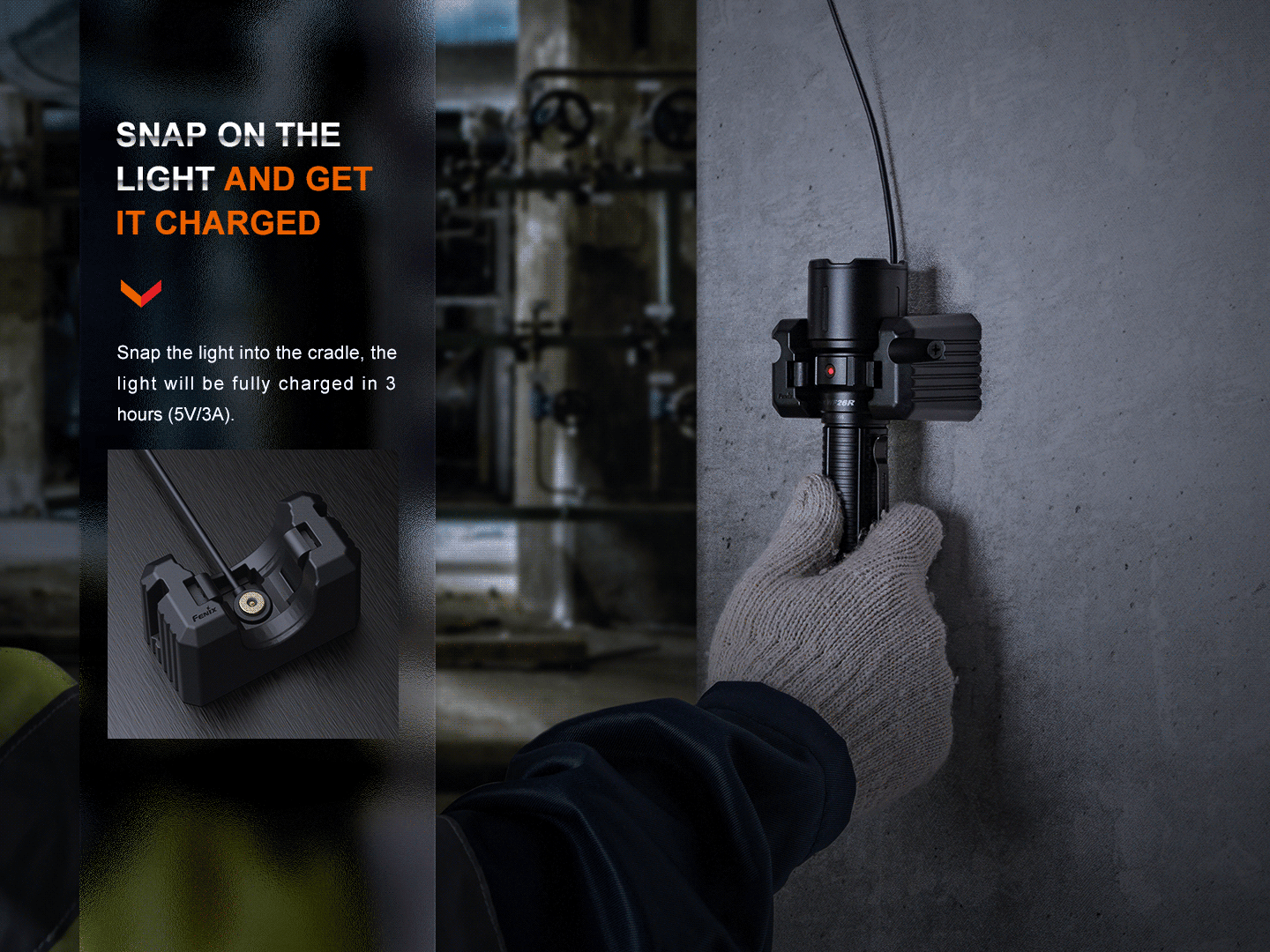 Fenix WF26R High Performance Rechargeable Flashlight 3000 Lumens