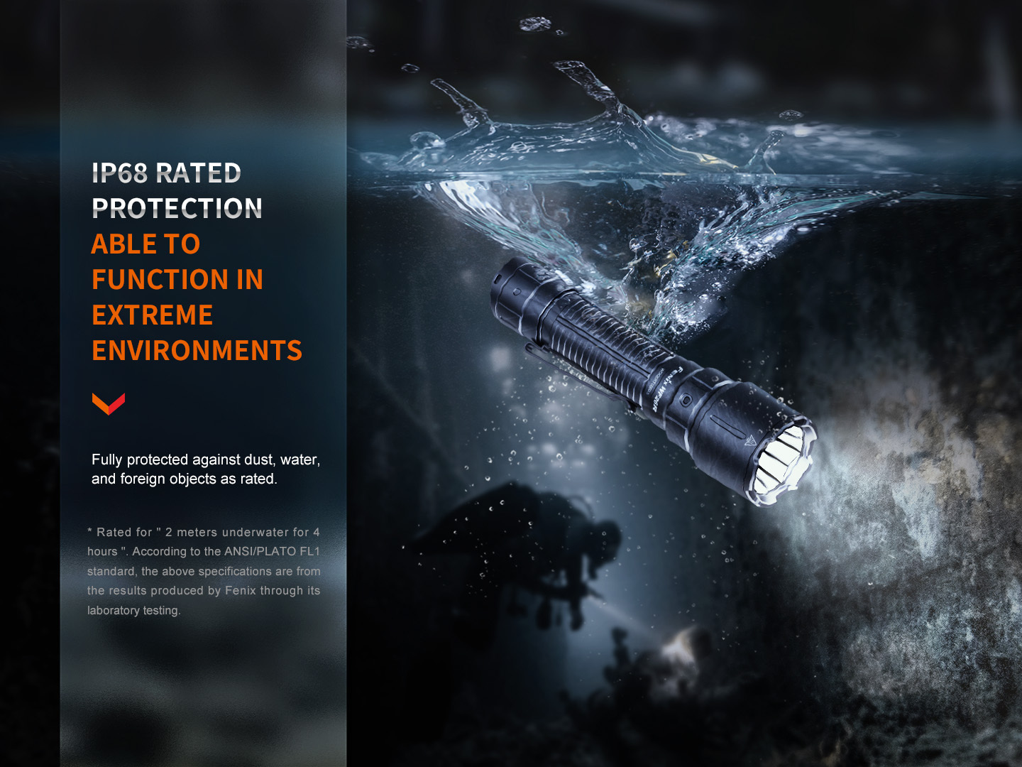 Fenix WF26R High Performance Rechargeable Flashlight 3000 Lumens