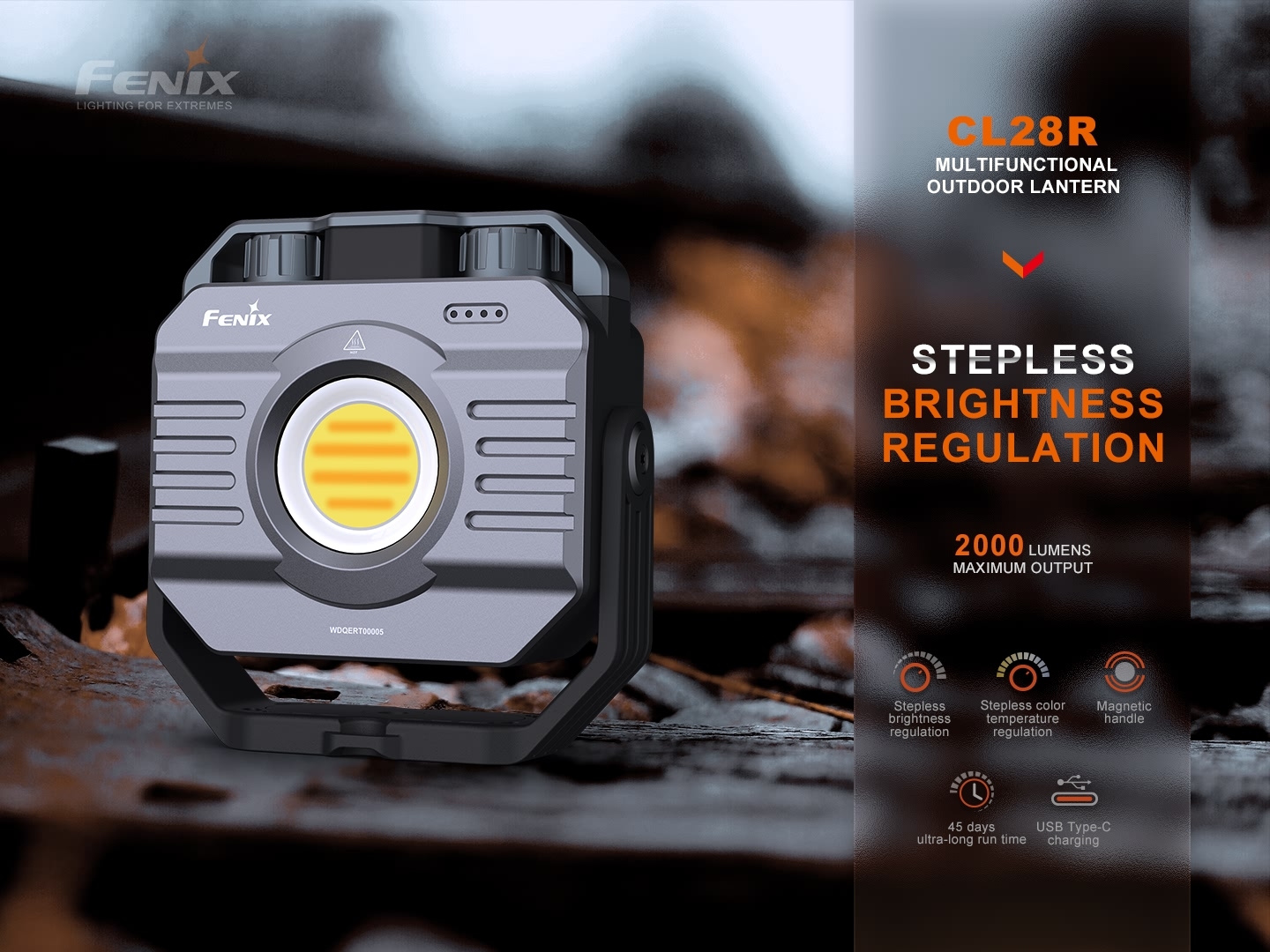 Fenix CL28R Rechargeable Camping Lantern 2000 Lumens