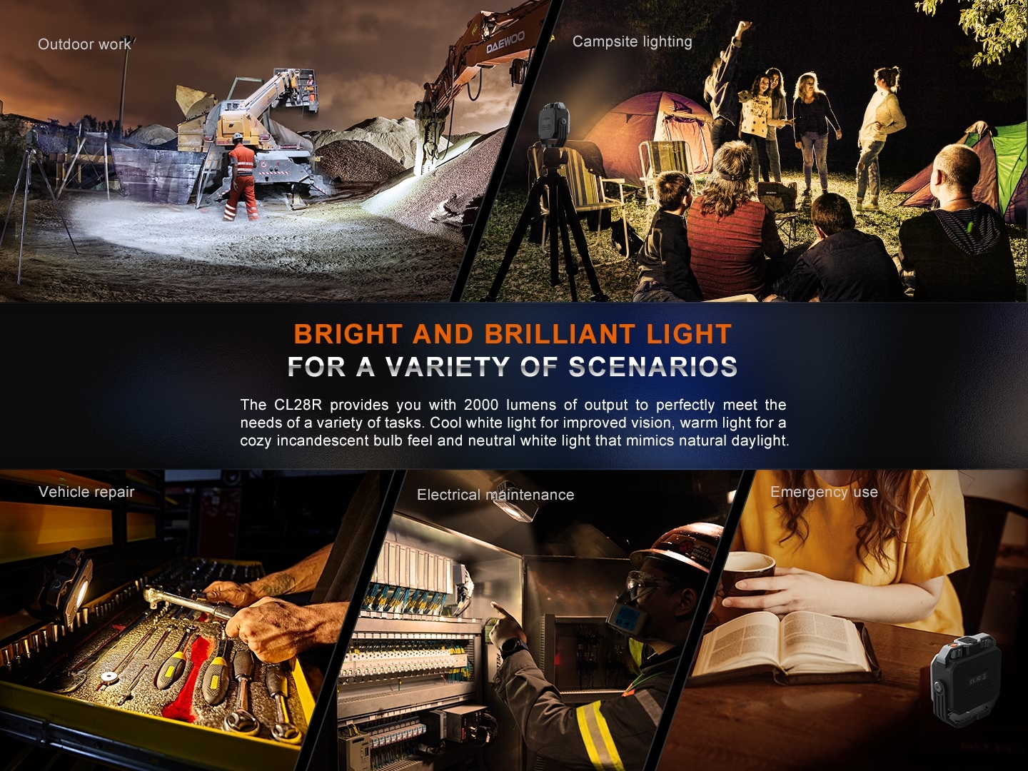 Fenix CL28R Rechargeable Camping Lantern 2000 Lumens