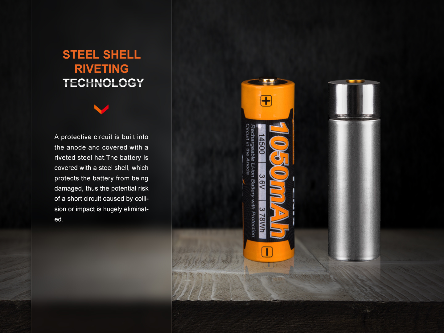 Fenix ARB-L14-1050 14500 1050 mAh Li-ion Rechargeable Battery