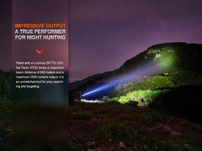 Fenix HT32 Rechargeable Outdoor Hunting Flashlight 2500 Lumens