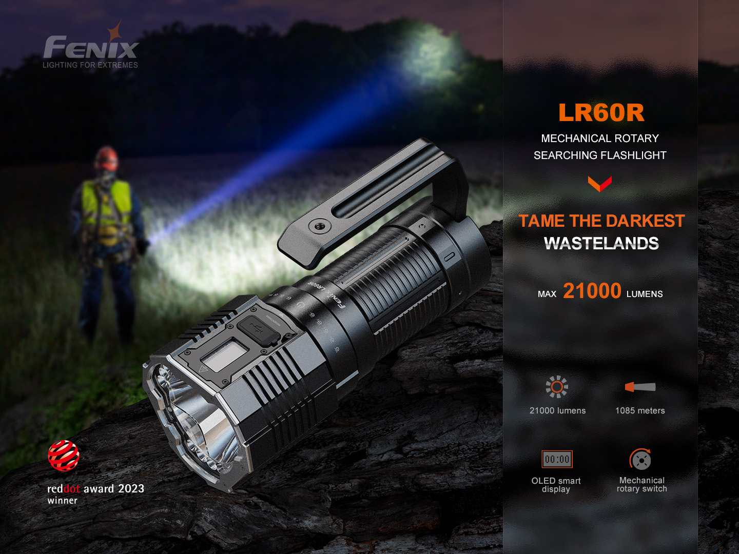 Fenix LR60R Rechargeable Searchlight Flashlight 21000 Lumens