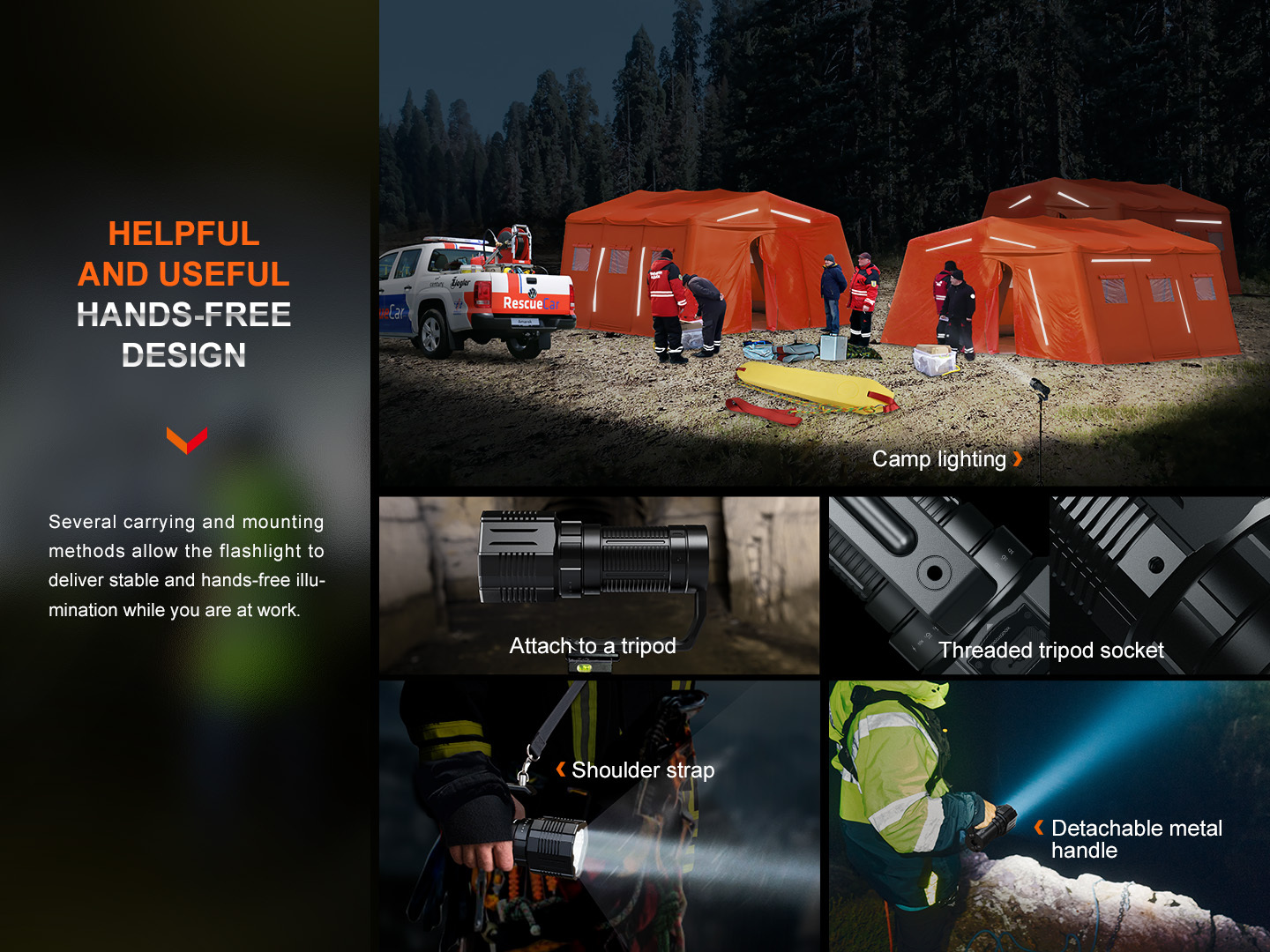 Fenix LR60R Rechargeable Searchlight Flashlight 21000 Lumens