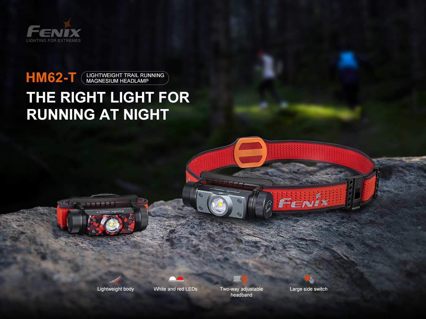 Fenix HM62-T Rechargeable Running Headlamp 1200 Lumens