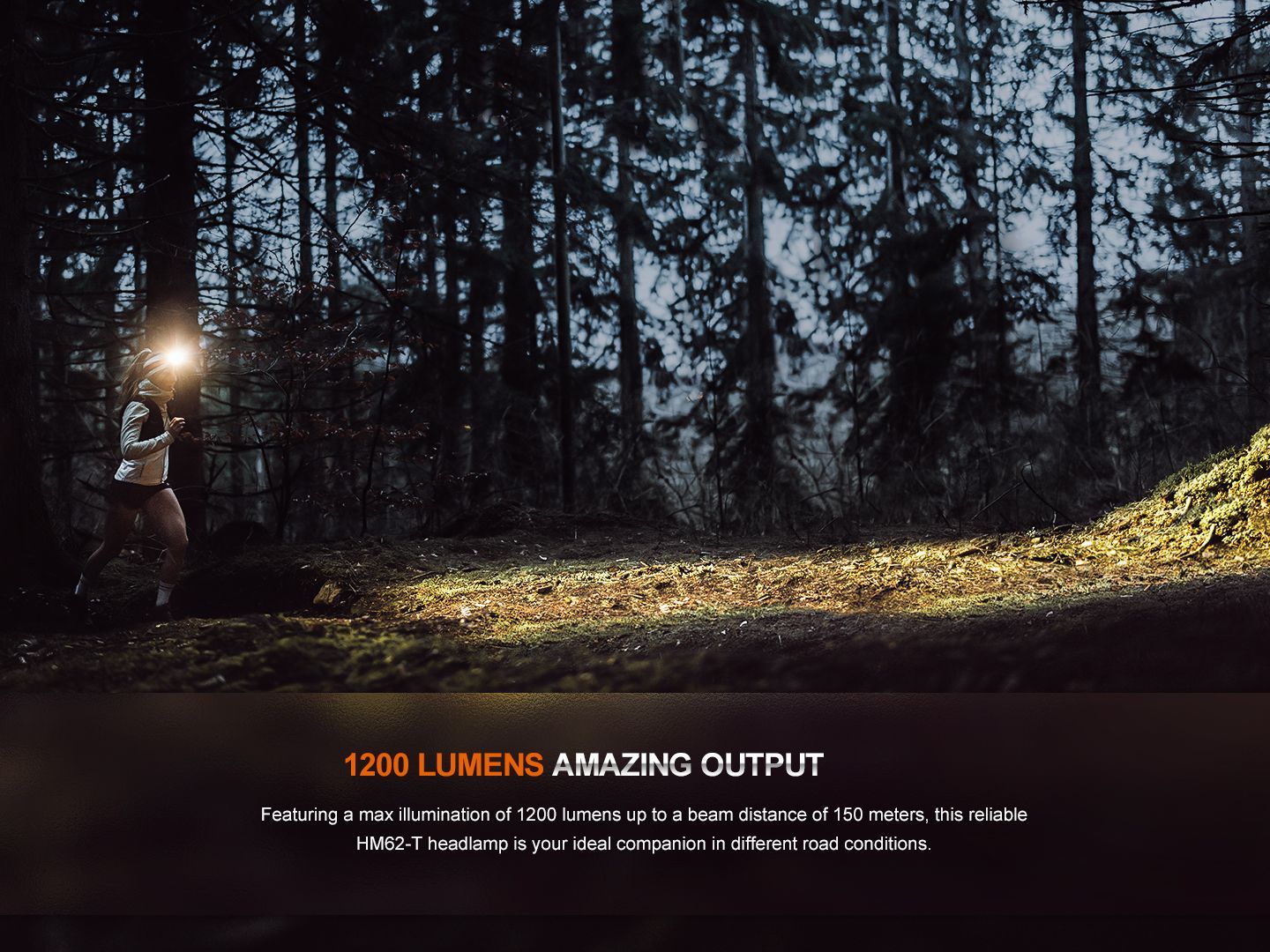 Fenix HM62-T Rechargeable Running Headlamp 1200 Lumens