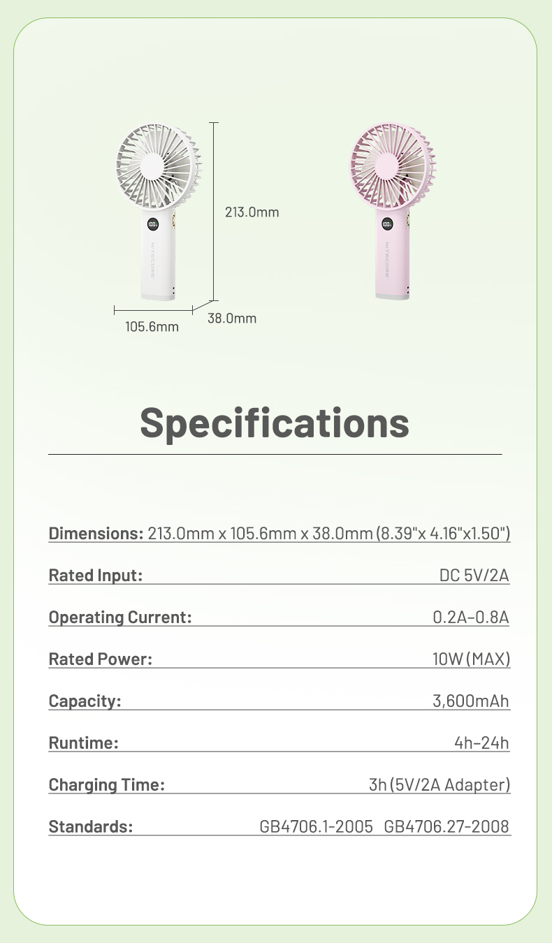 Nitecore NEF03 Multipurpose Handheld Fan