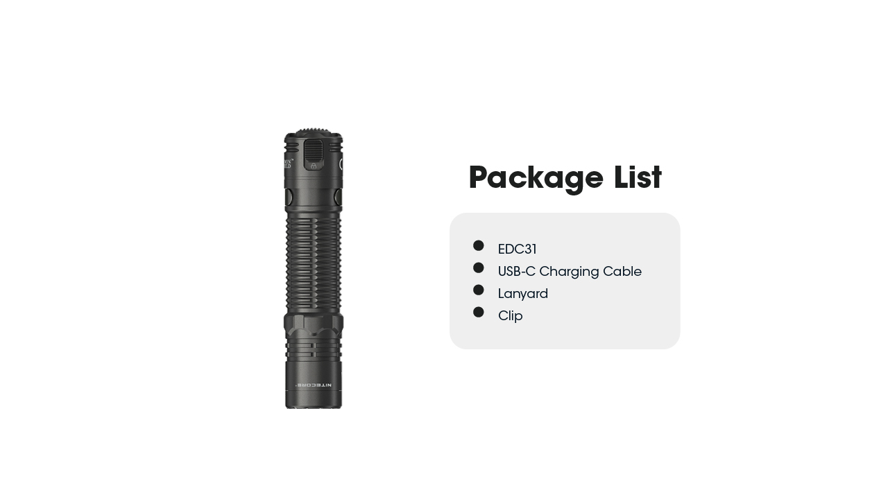 Nitecore EDC31 NiteLab UHi 20 MAX LED 3500 Lumens Flashlight