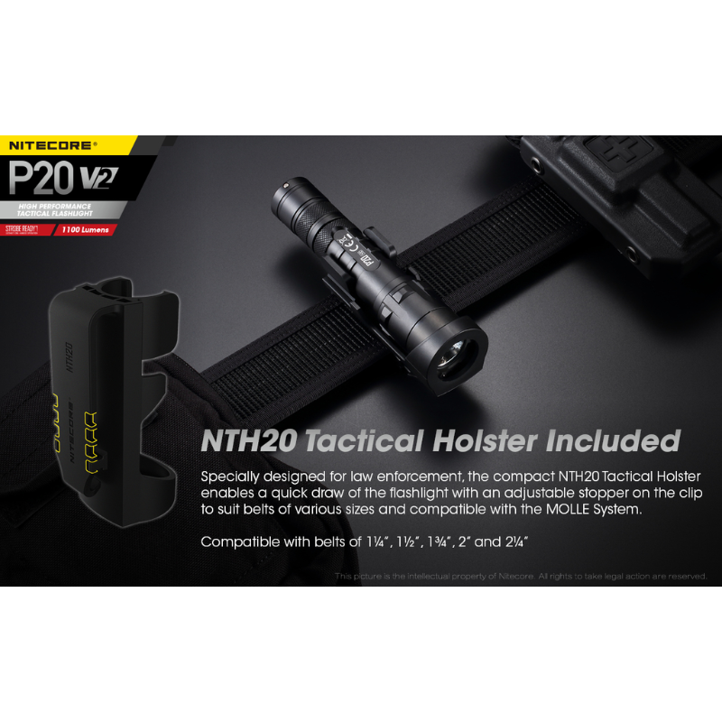 Nitecore P20 V2 1100 Lumens CREE XP-L2 V6 LED Flashlight