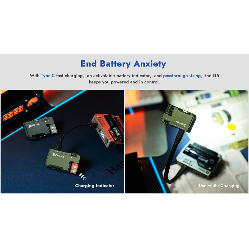 WUBEN G5 400 Lumens EDC Keychain Compact Rechargeable Flashlight