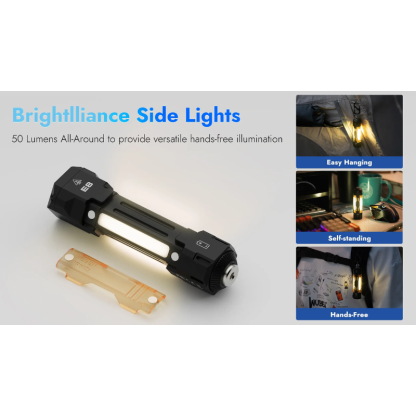 Wuben E8 Compact Magnetic Modular 1300 Lumen EDC Camping Flashlight