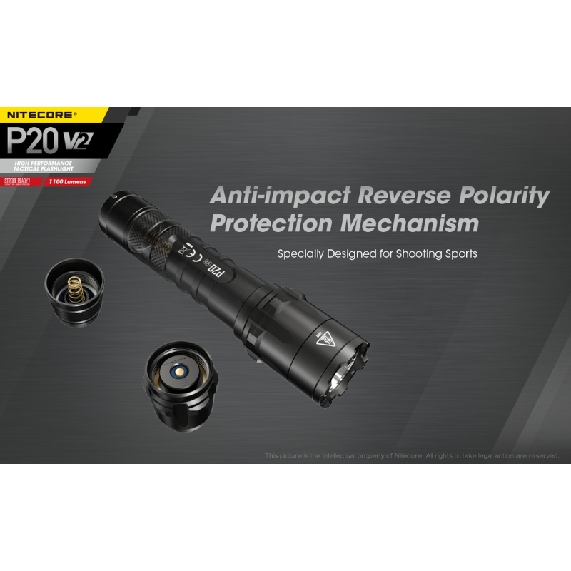 Nitecore P20 V2 1100 Lumens CREE XP-L2 V6 LED Flashlight