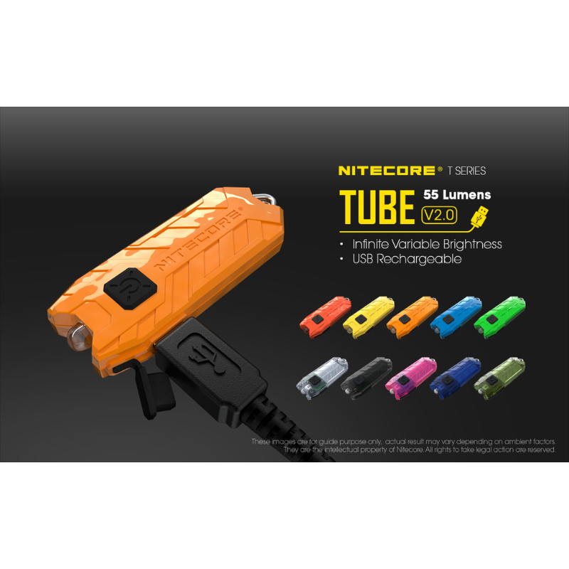 Nitecore TUBE V2.0 LED Keychain 55L Rechargeable Flashlight