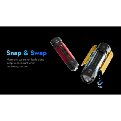 Wuben E8 Compact Magnetic Modular 1300 Lumen EDC Camping Flashlight