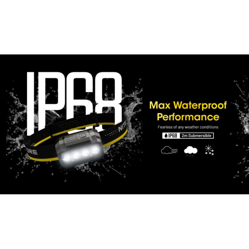 Nitecore HA23 UHE MCT 600L Headlamp + 3xAAA Alkaline Batteries