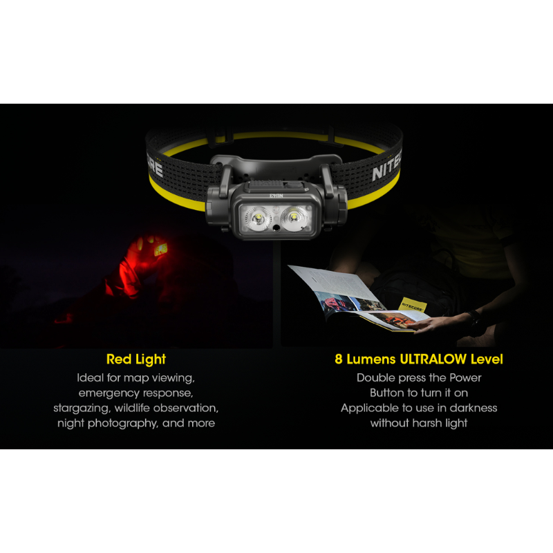 Nitecore NU43 1400L CW Spotlight + Floodlight Rechargeable Headlamp