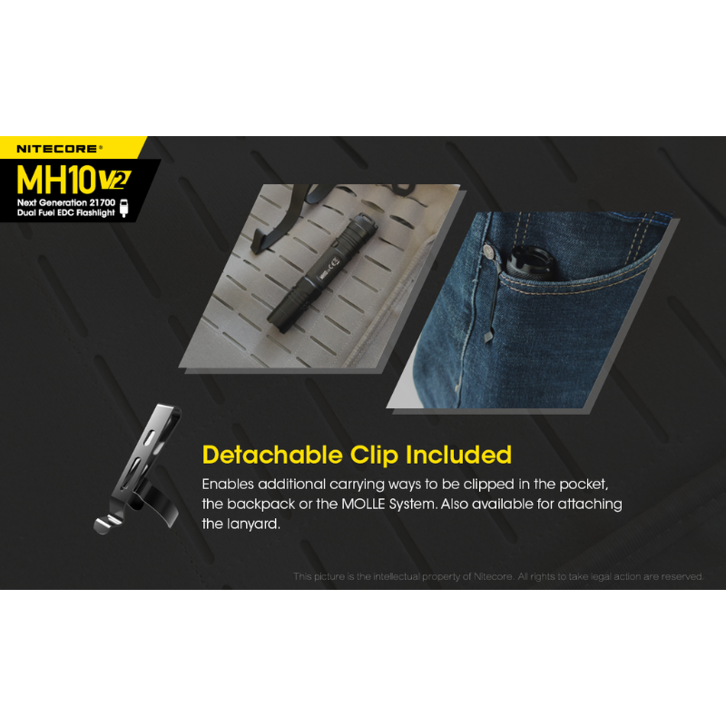 Nitecore MH10 V2 Rechargeable CREE XP-L2 V6 LED 1200L Flashlight w Battery