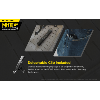 Nitecore MH10 V2 Rechargeable CREE XP-L2 V6 LED 1200L Flashlight w Battery