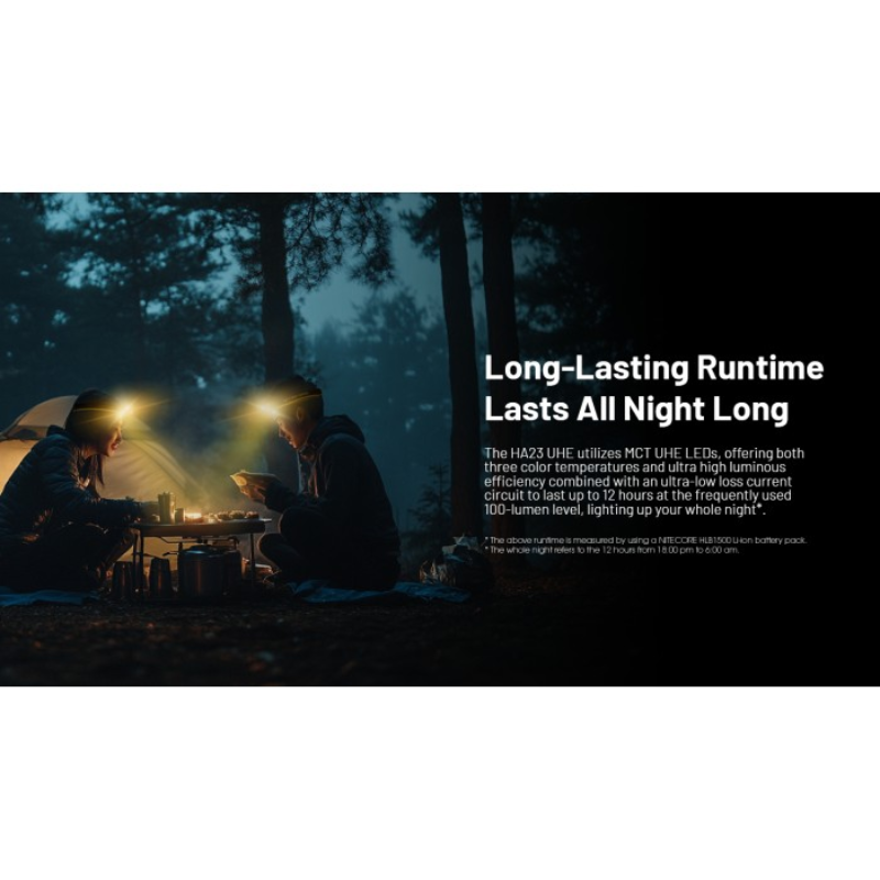 Nitecore HA23 UHE MCT 600L Headlamp + 3xAAA Alkaline Batteries