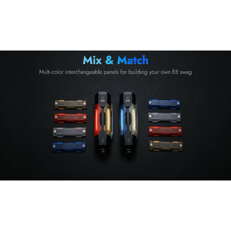 Wuben E8 Compact Magnetic Modular 1300 Lumen EDC Camping Flashlight