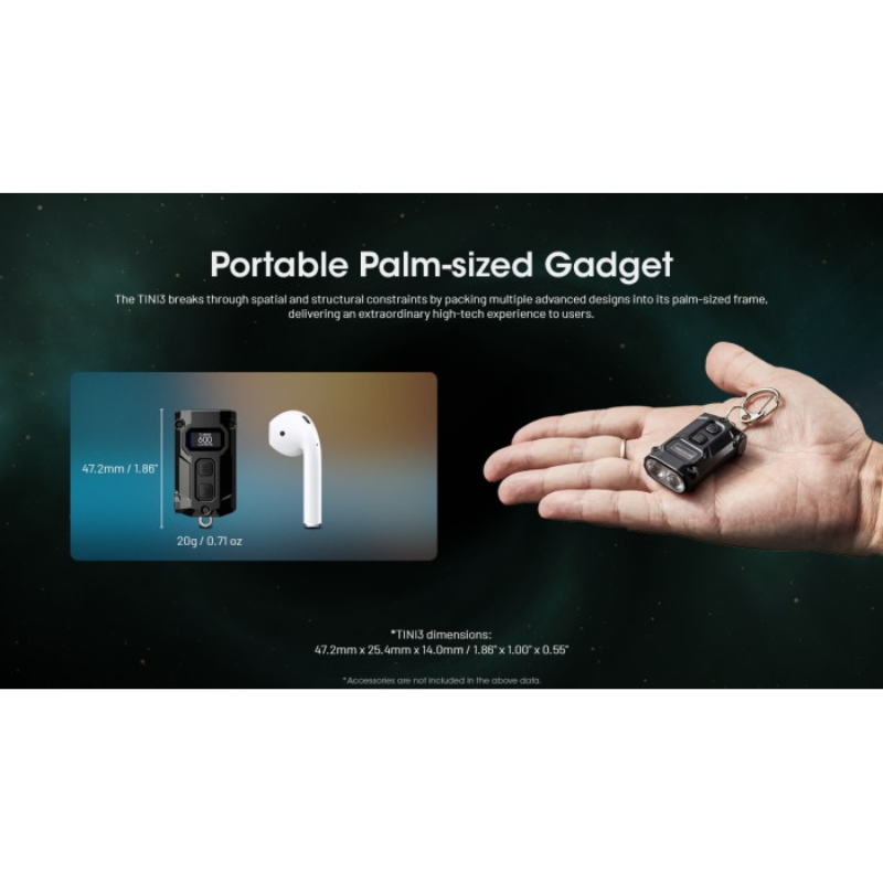 Nitecore TINI 3 600L Rechargeable Keychain Flashlight