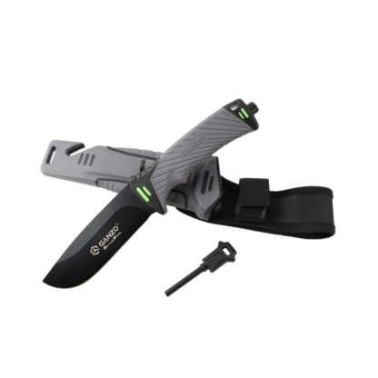 Ganzo G8012 Fixed Blade Knife Cutter Fire Starter w Sheath