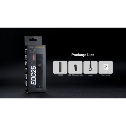 Nitecore EDC25 2x NiteLab UHi 20 LED 3000L CW Rechargeable Flashlight