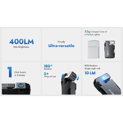 WUBEN G5 400 Lumens EDC Keychain Compact Rechargeable Flashlight