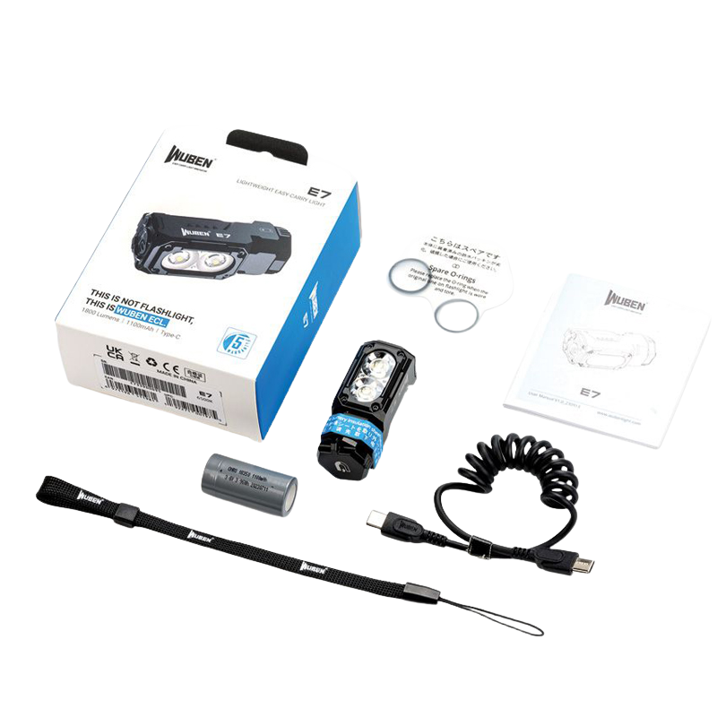 WUBEN E7 Magnetic Multi-functional EDC Flashlight 1800 Lumens