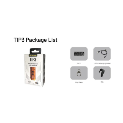 Nitecore TIP3 MCT UHE 720L LED Rechargeable Keychain Flashlight