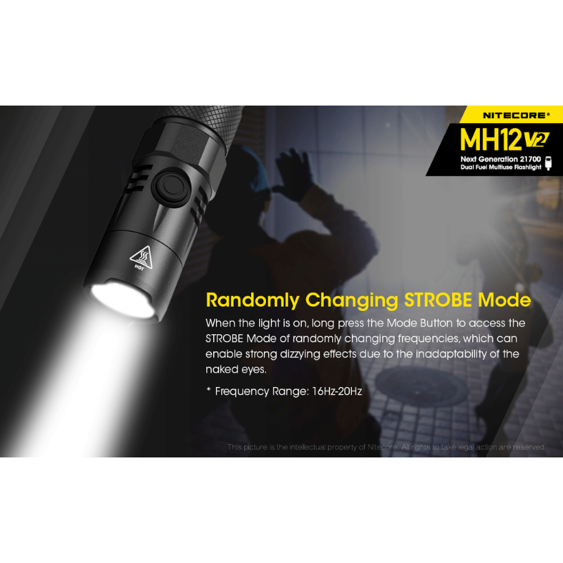 Nitecore MH12 V2 CREE XP-L2 V6 LED 1200L Rechargeable Flashlight