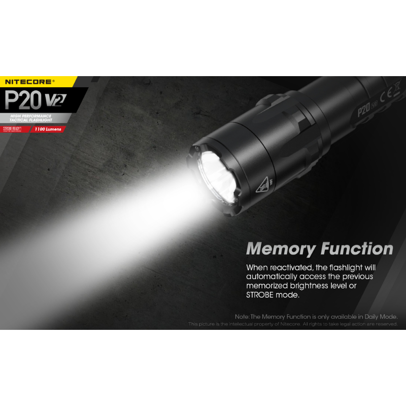 Nitecore P20 V2 1100 Lumens CREE XP-L2 V6 LED Flashlight