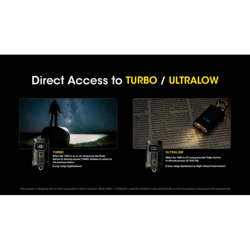 Nitecore TINI 3 600L Rechargeable Keychain Flashlight
