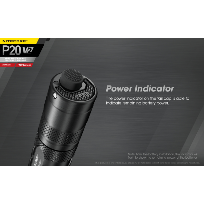 Nitecore P20 V2 1100 Lumens CREE XP-L2 V6 LED Flashlight