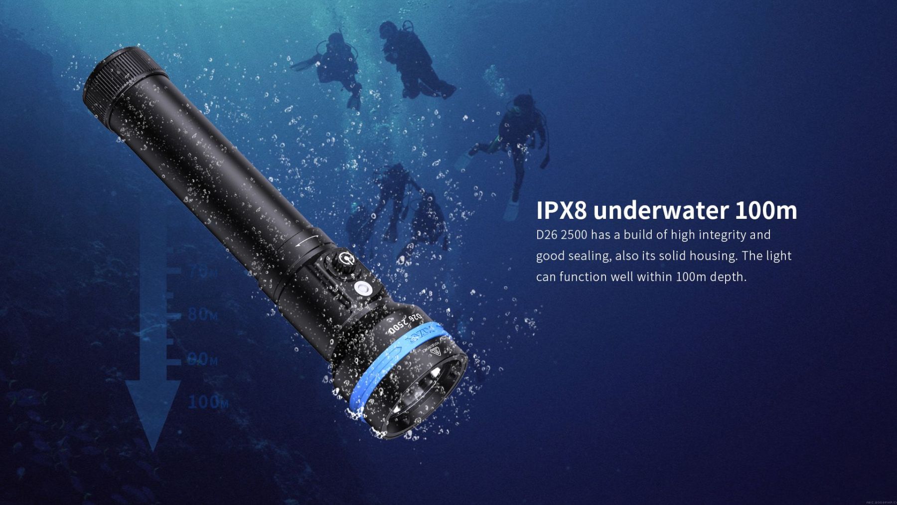 Xtar D26 Diving Flashlight 2500 Lumens